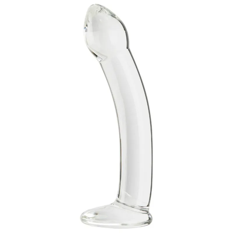 3. Sinful Curvy Glas Dildo — Bedste glas dildo — Borosilikatglas (16 cm)